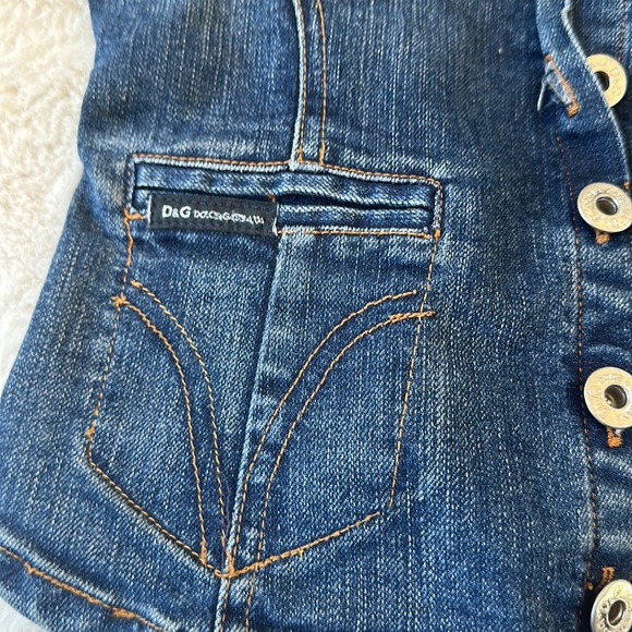 AUTHENTIC D&G DENIM BUSTIER TOP - Picture 5 of 7